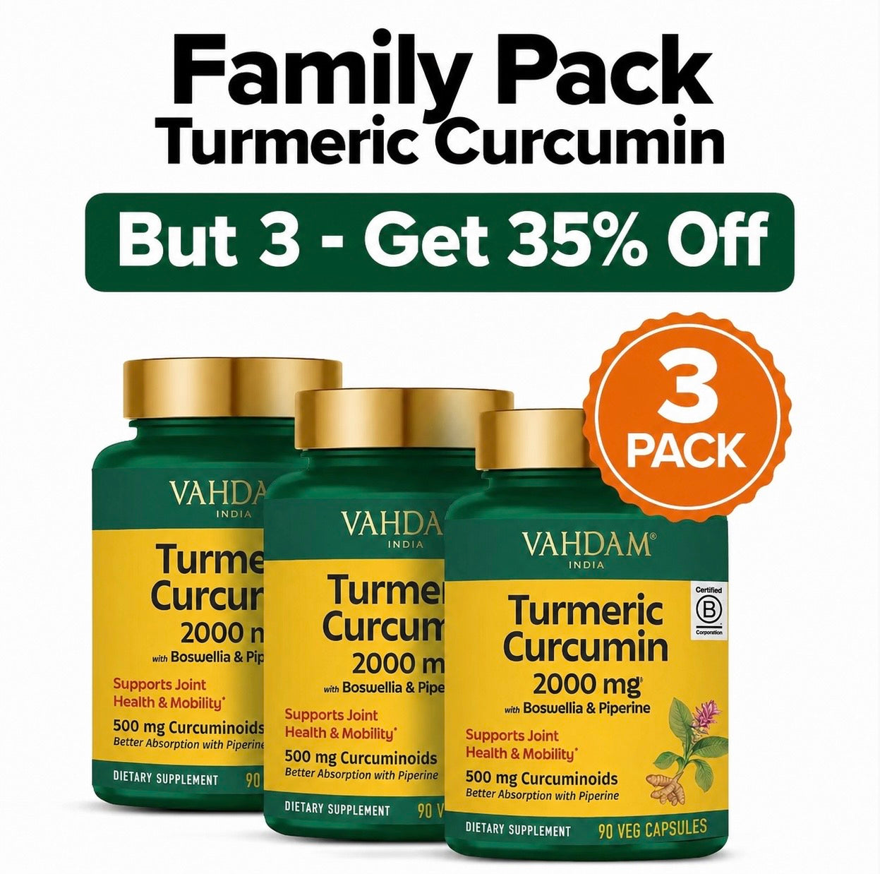 VAHDAM Turmeric Curcumin