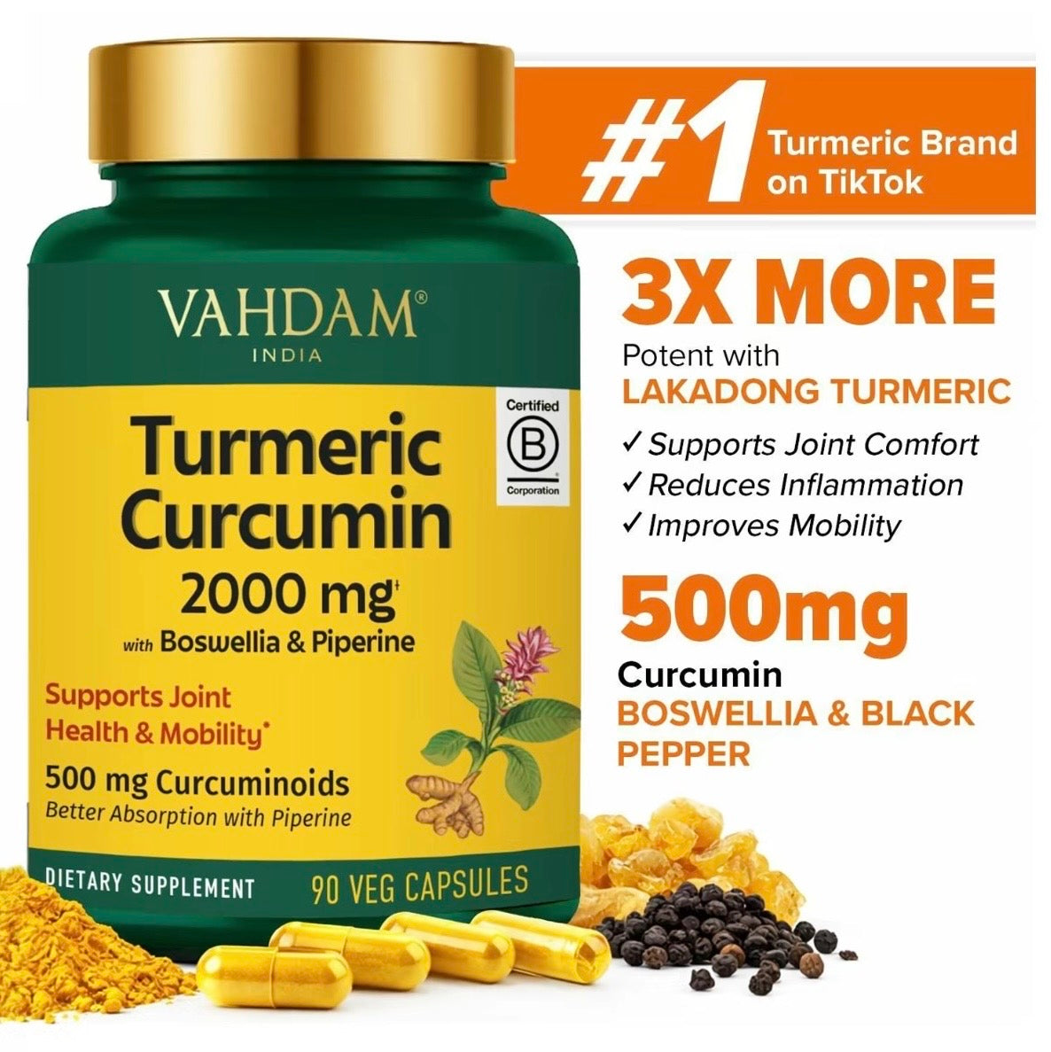 VAHDAM Turmeric Curcumin